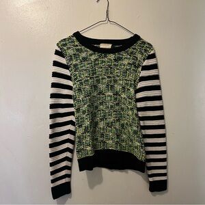 NICOLE MILLER Multicolor Knit Open Back Sweater